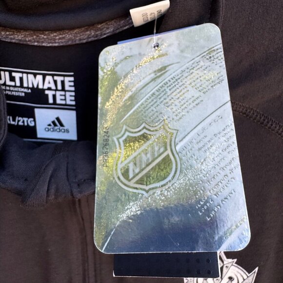 Adidas NHL Los Angeles Kings Hockey Mens Ultimate Tee Black Half-Zip Pullover 2X - Picture 5 of 11